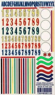 Numbers/Stripes Decal 5x8 Original Garansi Model 10211 Numbers/Stripes Decal