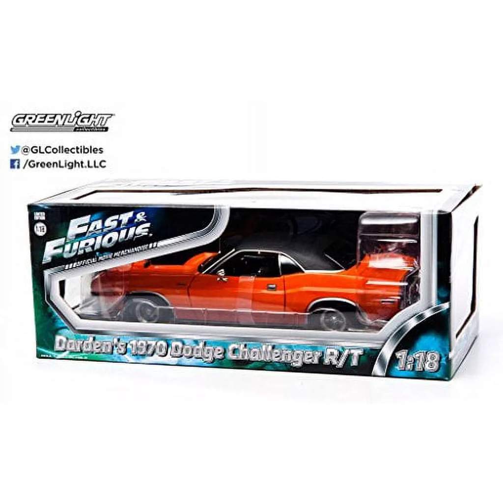 1970 Dodge Challenger R/T Orange Diecast Original Garansi Skala 1:18