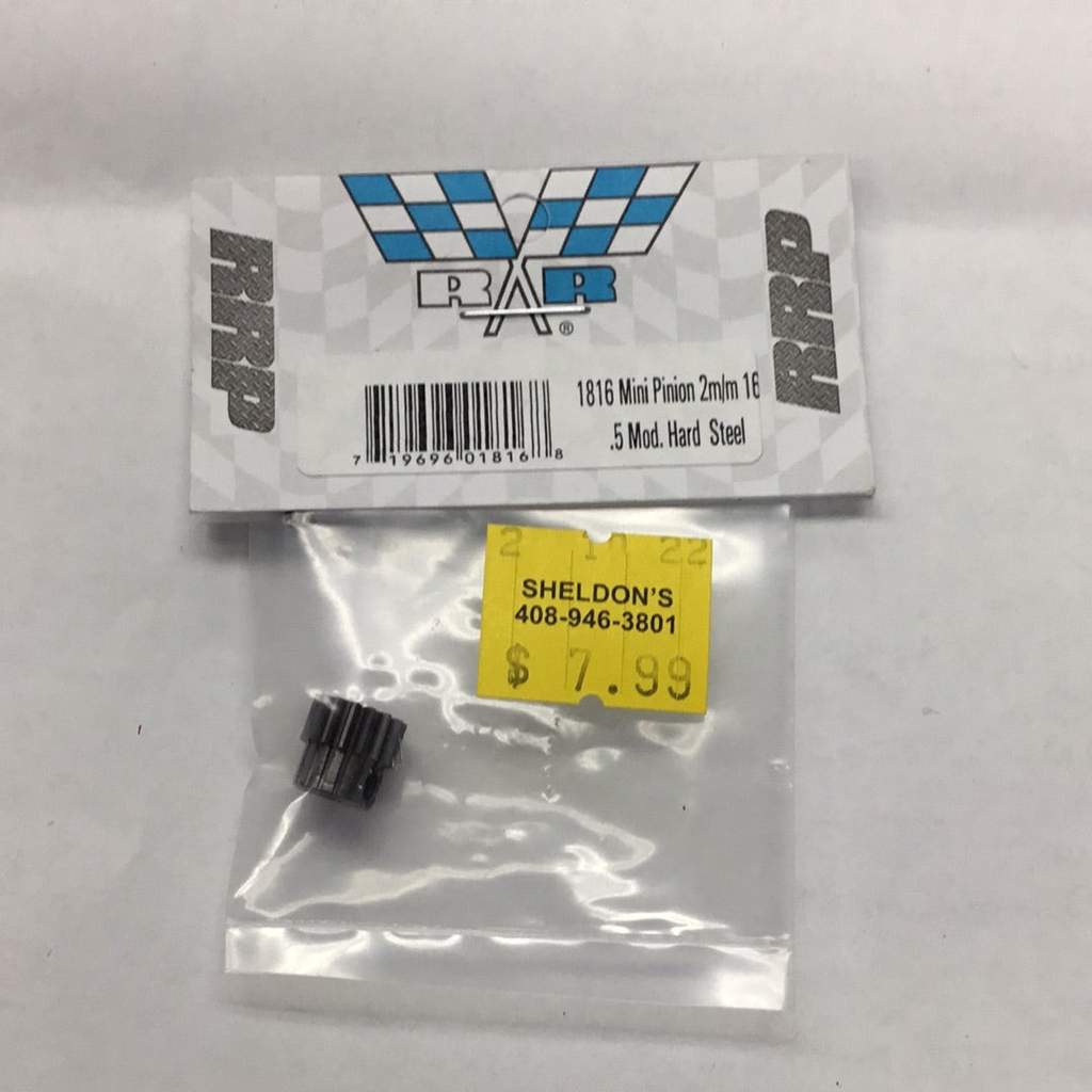 2mm Bore 16 Tooth Pinion 0.5 Mod Original Garansi Bore 2mm