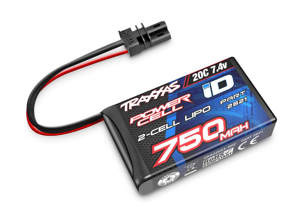 750 mAh 7.4 Volt 2-Cell LiPo Battery Original Garansi Kapasitas 750 mAh